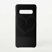 Drawn black romantic heart samsung galaxyケース (裏面)