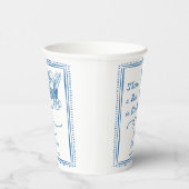 Drawn Blue Bun in the Oven Baby Shower Party 紙コップ (右)