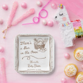 Drawn Brown Bun in the Oven Baby Shower Party ペーパープレート (パーティー)