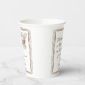 Drawn Brown Bun in the Oven Baby Shower Party 紙コップ (左)