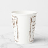 Drawn Brown Bun in the Oven Baby Shower Party 紙コップ (右)