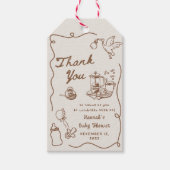 Drawn Coffee Baby is Brewing Baby Shower ギフトタグ (正面)