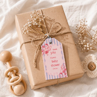 Drawn Locally Grown Farmer's Market Baby Shower  ギフトタグ