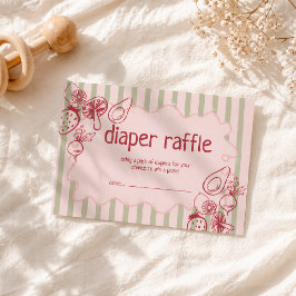 Drawn Locally Grown Farmer's Market Diaper Raffle エンクロージャーカード