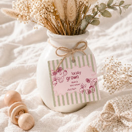 Drawn Locally Grown Farmer's Market Pink フェイバータグ