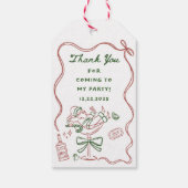 Drawn Merry Little Cocktail Christmas Party ギフトタグ (裏面)