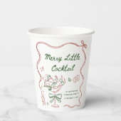 Drawn Merry Little Cocktail Christmas Party 紙コップ (裏面)