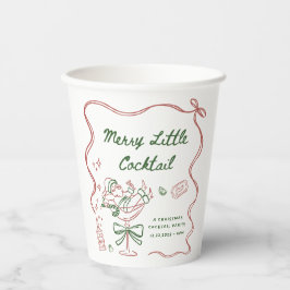 Drawn Merry Little Cocktail Christmas Party 紙コップ