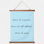 Drawn to Tapestry in Ocean Blue with Poem 吊り下げ型タペストリー (正面)