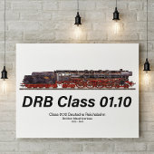 DRB Class 01.10 Deutsche Reichsbahn Steam Train ポスター