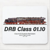 DRB Class 01.10 Deutsche Reichsbahn Steam Train マウスパッド (正面)