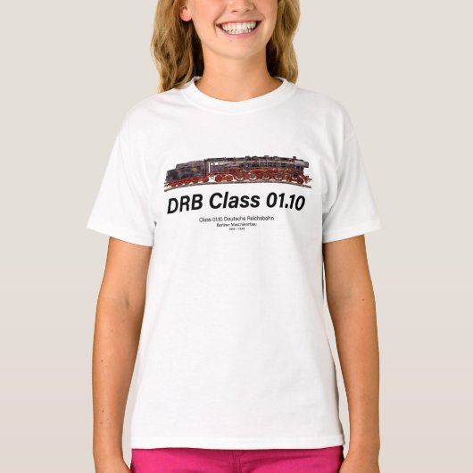 DRB Class 01.10 Deutsche Reichsbahn Steam Train Tシャツ (正面)