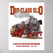 DRB Class 01.10 Steam Train. Deutsche Reichsbahn ポスター (正面)