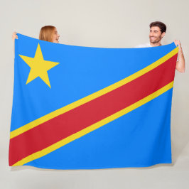 DRC(コンゴ民主共和国)の国旗 フリースブランケット