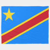 DRC（コンゴ民主共和国）の国旗 フリースブランケット (正面(横))