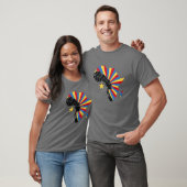 DRC Democratic Republic Congo Flag Heritage Black Tシャツ (ユニセックス)