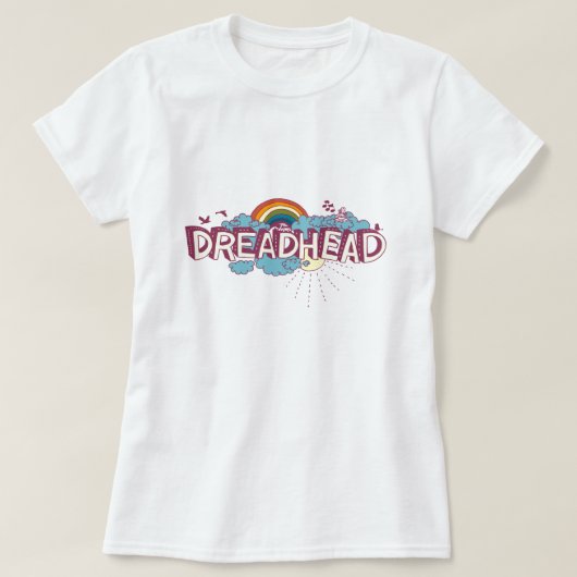 Dreadheadのレトロのサイケデリックなグラフィック Tシャツ (デザイン正面)