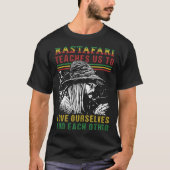 Dreadlock Rastaman Ethiopian Flag Rastafarian Sayi Tシャツ (正面)