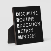 Dream Acronym - Grind、Gym、Hustle、Success、Motiv フォトプラーク (正面)