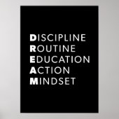 Dream Acronym - Grind、Gym、Hustle、Success、Motiv ポスター (正面)