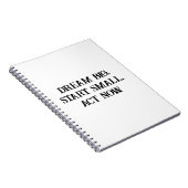 Dream and Act Women's やる気を起こさせる Notebook ノートブック (右側)