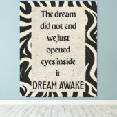 Dream Awake Quote Ar Stretched Canvas Print キャンバスプリント (インサイチュ (ウッドフロア))