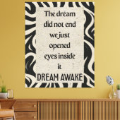 Dream Awake Quote Ar Stretched Canvas Print キャンバスプリント (インサイチュ (リビング))