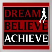 Dream Believe Achieve Running Poster ポスター (正面)
