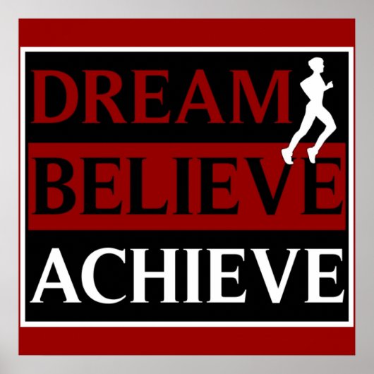 Dream Believe Achieve Running Poster ポスター (正面)