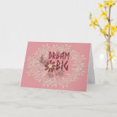 Dream Big ピンク プロモーション カード (黄色い花)