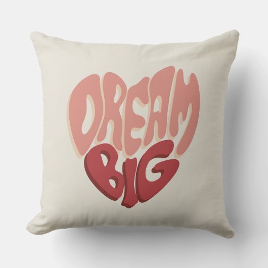 Dream Big:成功のための有意義なことわざ クッション (正面)