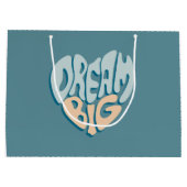 Dream Big:成功の青いハート ラージペーパーバッグ (裏面)