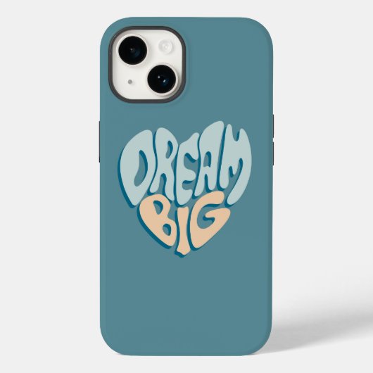 Dream Big：成功の青いハート Case-Mate iPhoneケース (裏面)