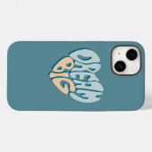 Dream Big：成功の青いハート Case-Mate iPhoneケース (裏面 (横))