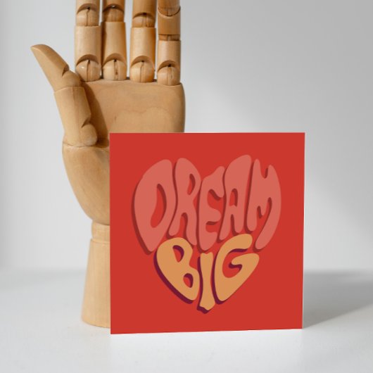 Dream Big:赤いハート強力なスローガン シーズンカード