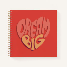 Dream Big:赤いハート強力なスローガン ノートブック
