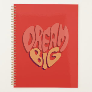 Dream Big:赤いハート強力なスローガン プランナー手帳