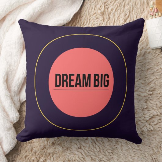 Dream Big - 90s Retro Throw Pillow | Maximalist   クッション (ブランケット)