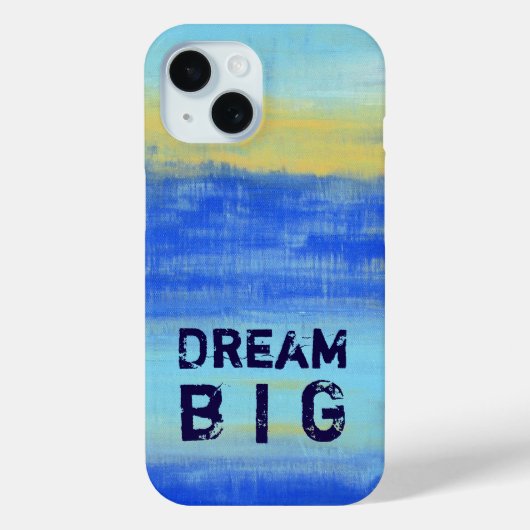 Dream Big - Blue Turquoise Nautical Abstract Art Case-Mate iPhoneケース (裏面)
