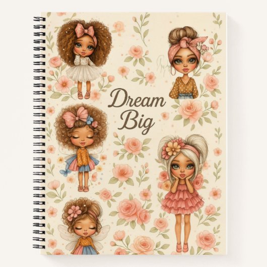 Dream Big  Chibi Girls Journal ノートブック (正面)