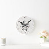 Dream Big Cloud and Stars Nursery Wall Clock ラウンド壁時計 (ホーム)