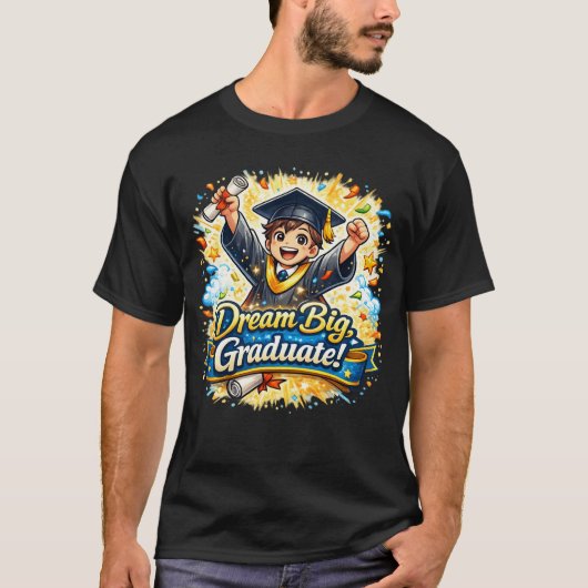 Dream Big Graduate – Graduation Celebration Tシャツ (正面)