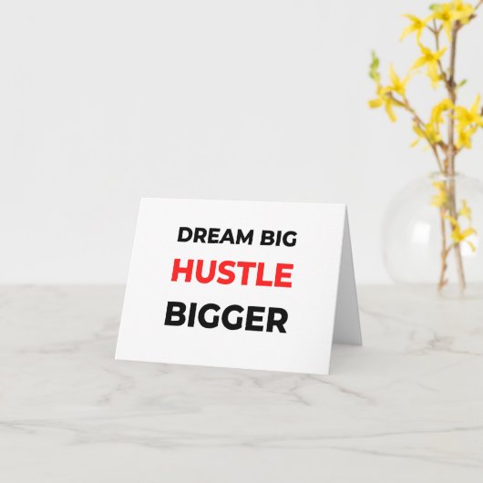 Dream Big Hustle Bigger 2 カード (黄色い花)