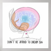Dream Big – Inspirational Hand-Drawn Poster  ポスター (正面)
