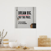 Dream Big Inspirational Quote Urban Style ポスター (キッチン)