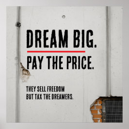 Dream Big Inspirational Quote Urban Style ポスター