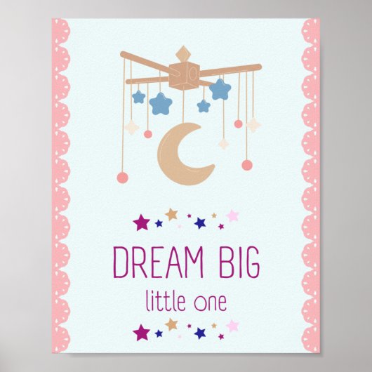 Dream big kids room decor Poster ポスター (正面)
