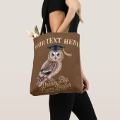 Dream Big Learn Bigger Personalized Owl Graduation トートバッグ (クローズアップ)