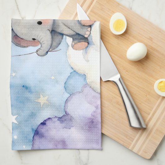 Dream big little elephant tea towel キッチンタオル (四つ折り)