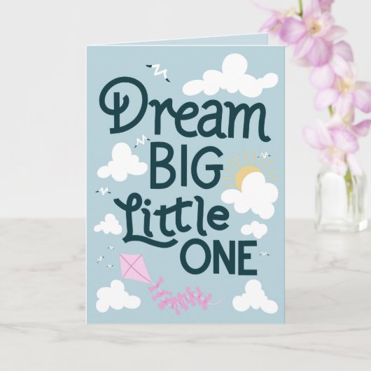 Dream Big Little One - Baby Congratulations カード (蘭)
